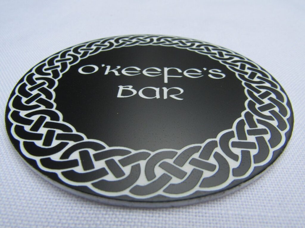 Home Bar Personalised Coaster The Laser People