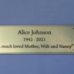 Personalised memorial bench plaque