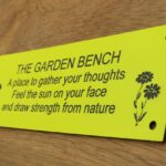 ‘The Garden Bench’ Bench Plaque