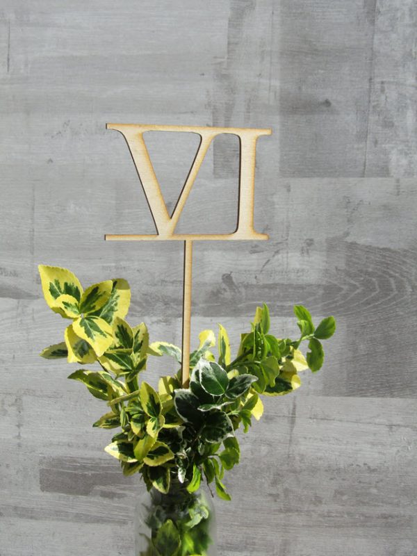 Roman numeral table numbers