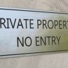 Private property gate signs