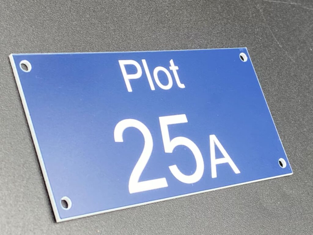 Plot Number Entrence Sign Allotment Plot Number Sign - The Laser People