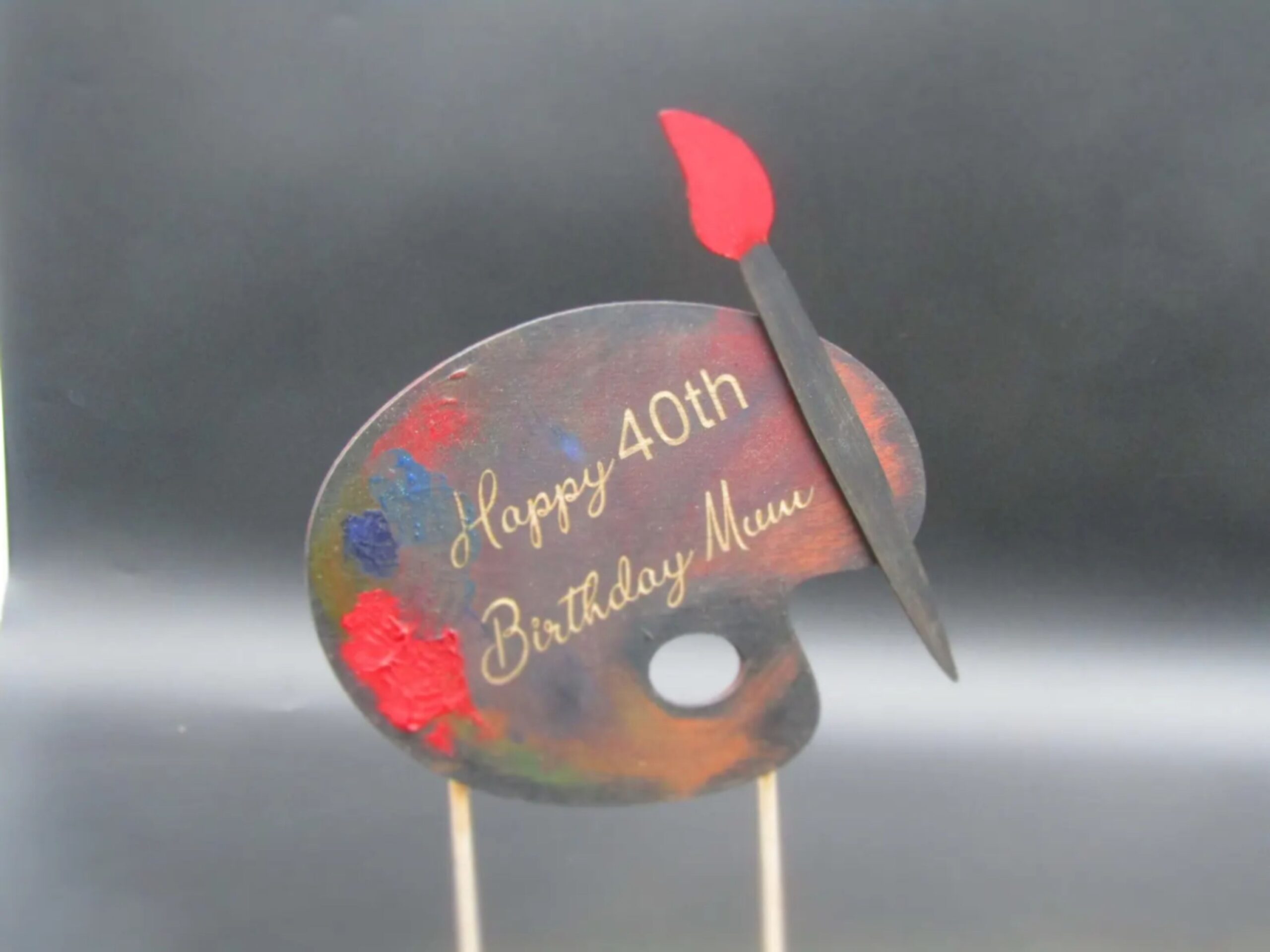 Personalised Art Palette Cake Topper Personalised Art Palette Cake Topper - Image 5