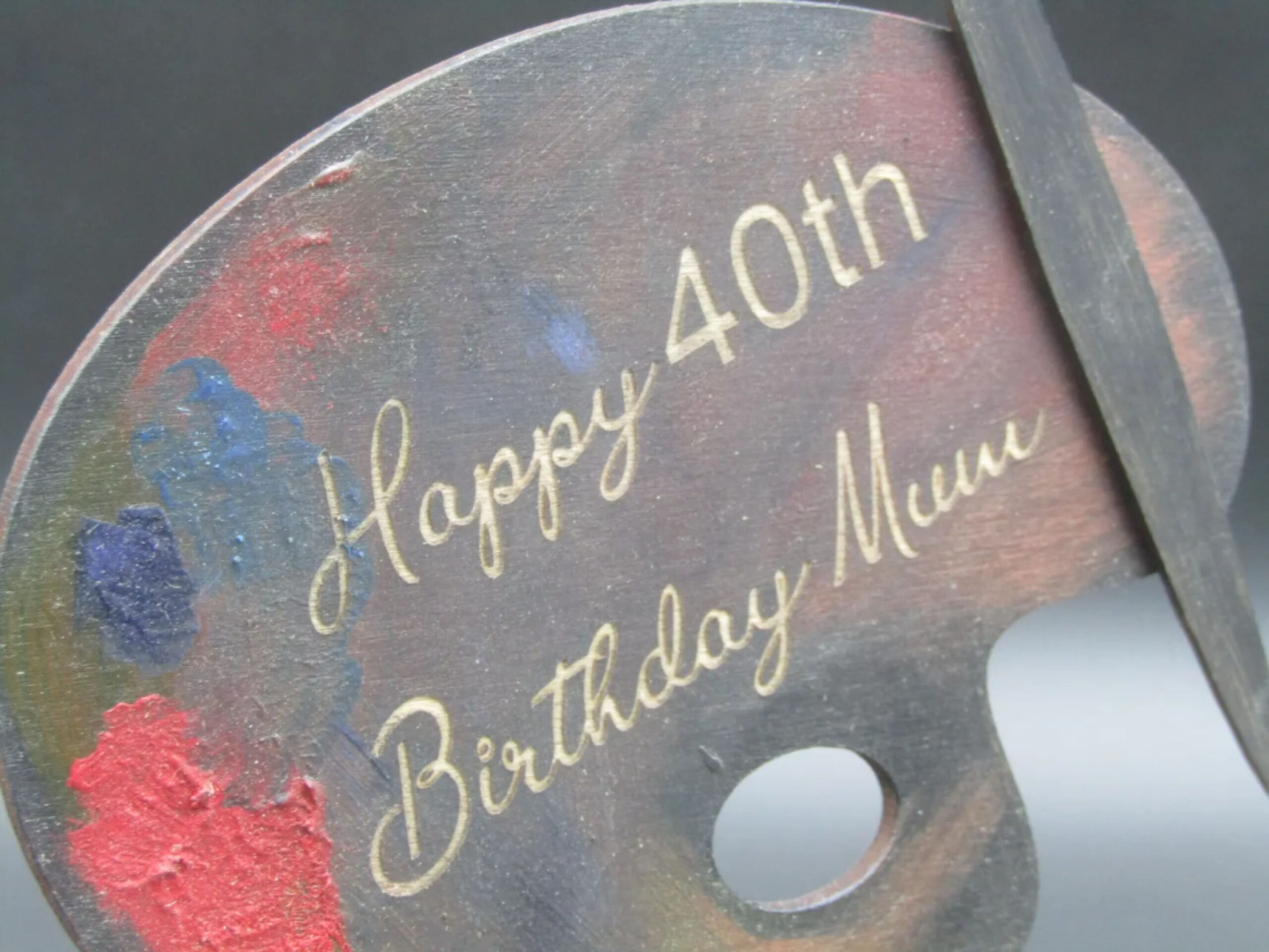 Personalised Art Palette Cake Topper Personalised Art Palette Cake Topper - Image 4