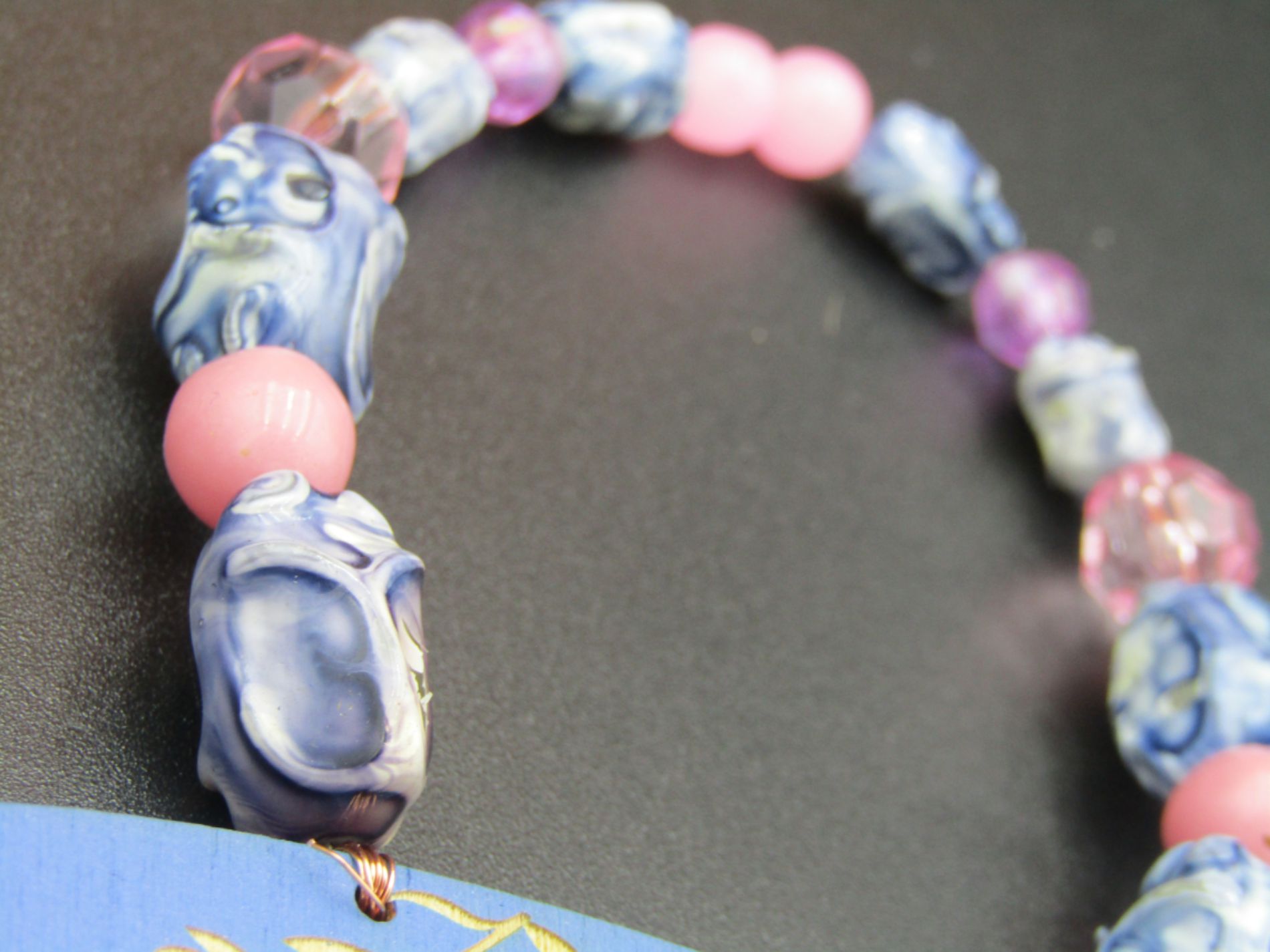 Blue Floral Open Closed Shop Sign Blue Floral Open Closed Shop Sign - Image 6