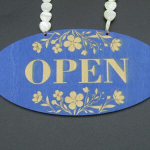Home Open-Closed Shop Sign- With Heart Bead Chain