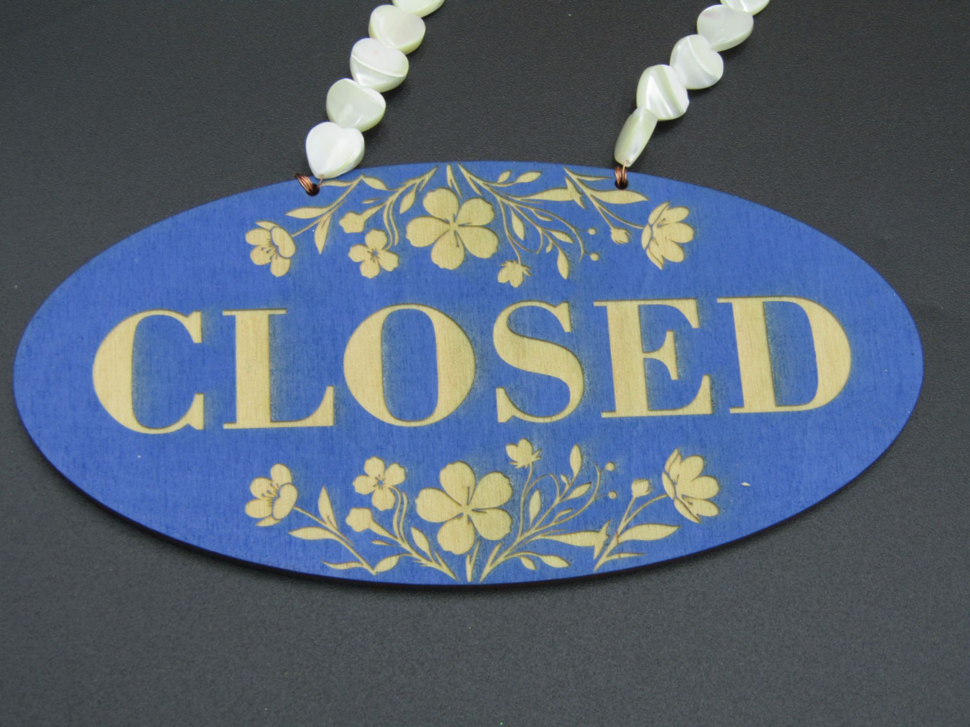 Open-Closed Shop Sign- With Heart Bead Chain Open-Closed Shop Sign- With Heart Bead Chain - Image 7
