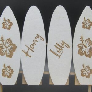 Home Surfboard Themed Wedding Cake Topper